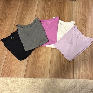 Set of Five All in Motion T-Shirts in Various Colors